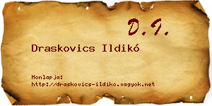 Draskovics Ildikó névjegykártya